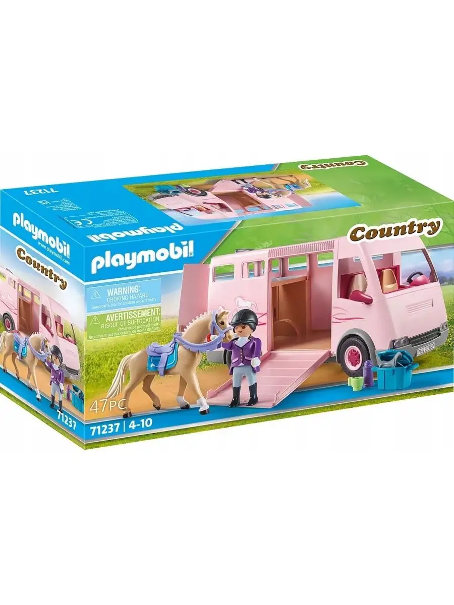 Конструктор Country 71237 Автомобиль для перевозки лошадей Playmobil  147359505 купить за 6 104 ₽ в интернет-магазине Wildberries