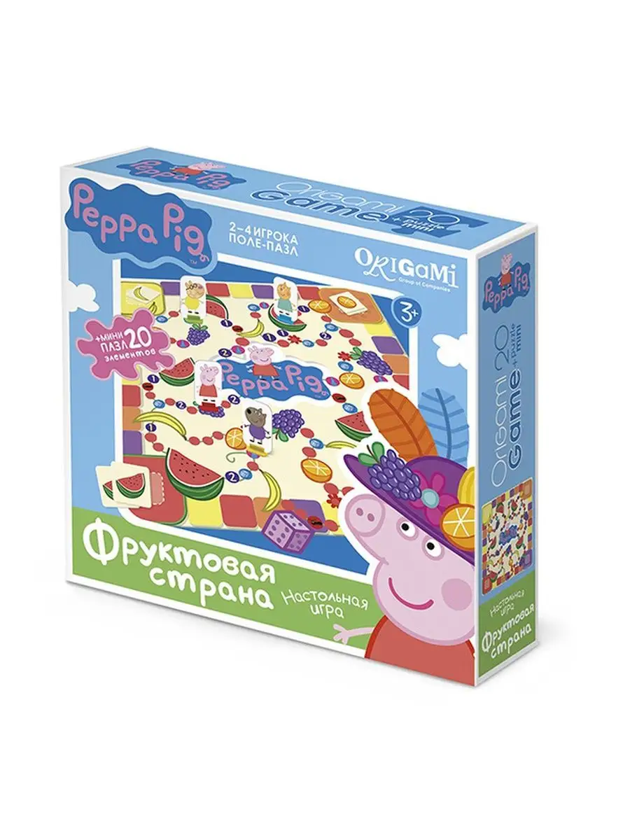 Настольная игра Peppa Pig - Фруктовая страна Origami. 147369723 купить за  187 ₽ в интернет-магазине Wildberries