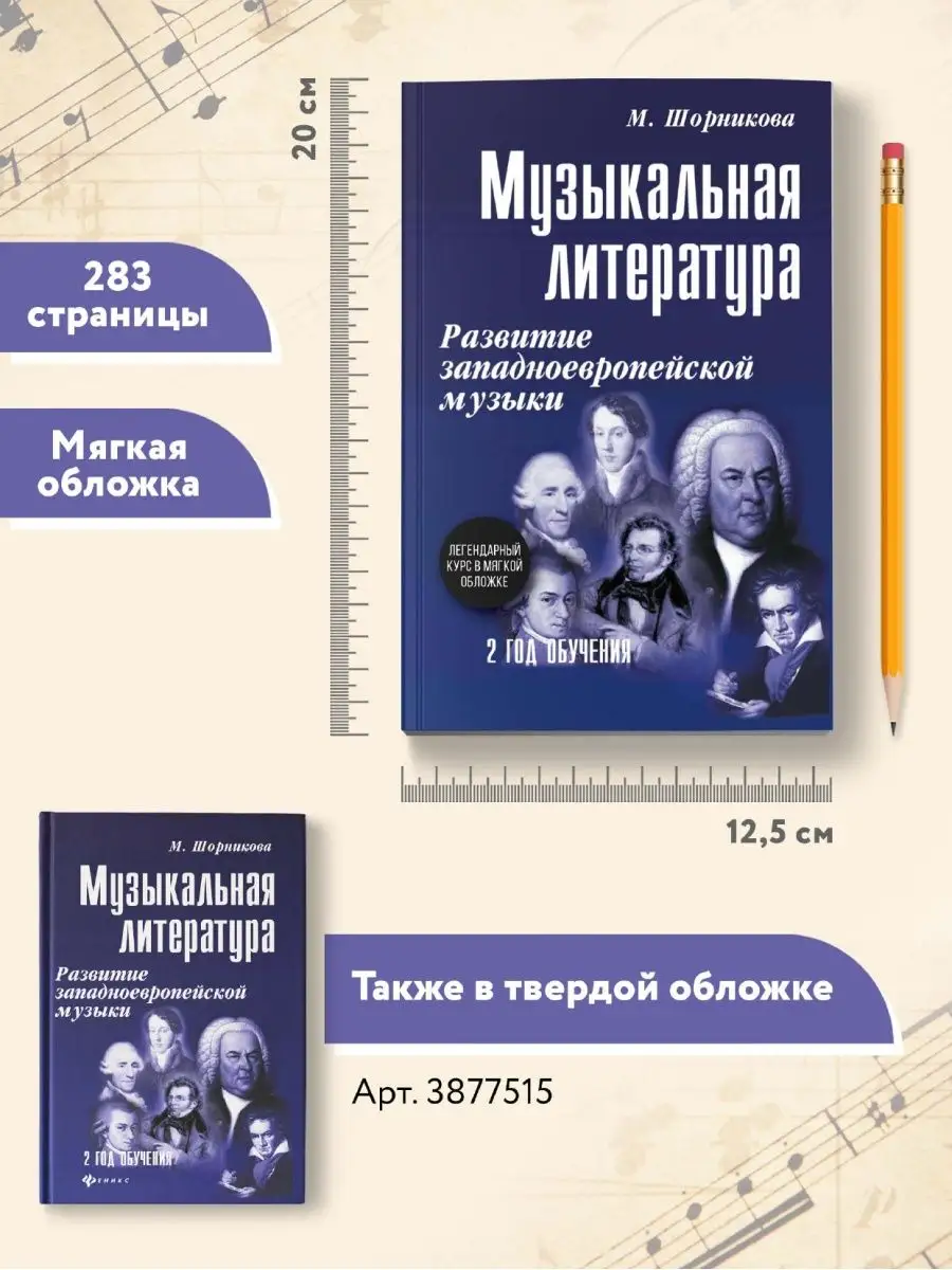 Музыкальная литература: 2 год обучения (мягкая обложка) Издательство Феникс  147427432 купить за 419 ₽ в интернет-магазине Wildberries