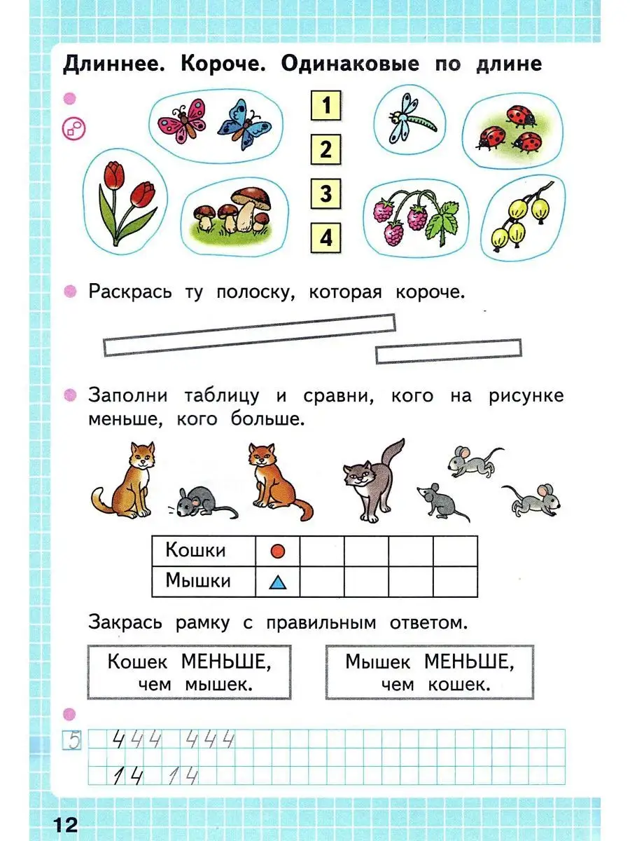 Математика 1 класс Рабочая тетрадь в 2-х частях Моро Просвещение 147461009  купить за 527 ₽ в интернет-магазине Wildberries