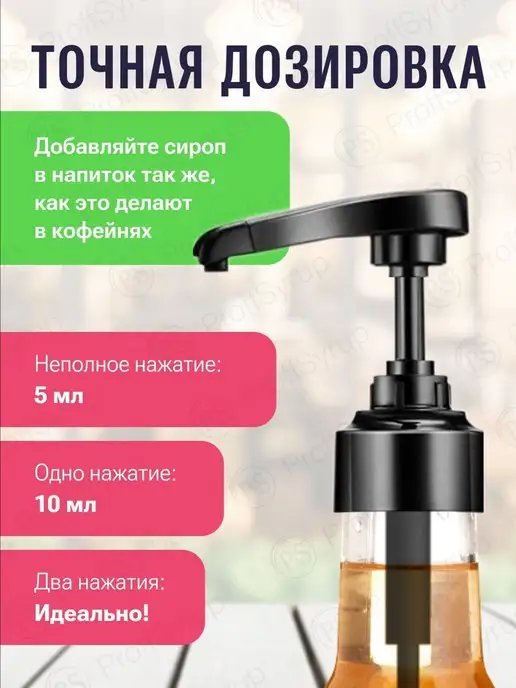 Дозатор для сиропов Помпа Дозатор для бутылки с сиропом 1 л, 31 мм, 1 л, фото 2