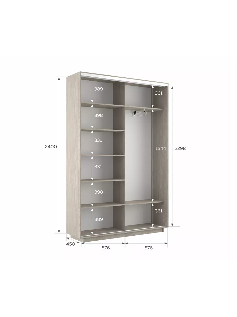 Шкаф купе Экспресс 2дв Зеркала, 120х45х240 Мебельная компания Е1 147480597  купить за 23 062 ₽ в интернет-магазине Wildberries