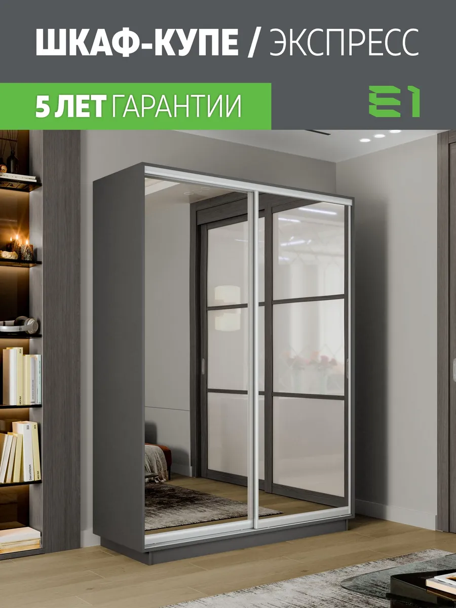 Шкаф купе Экспресс 2дв Зеркала, 120х45х220