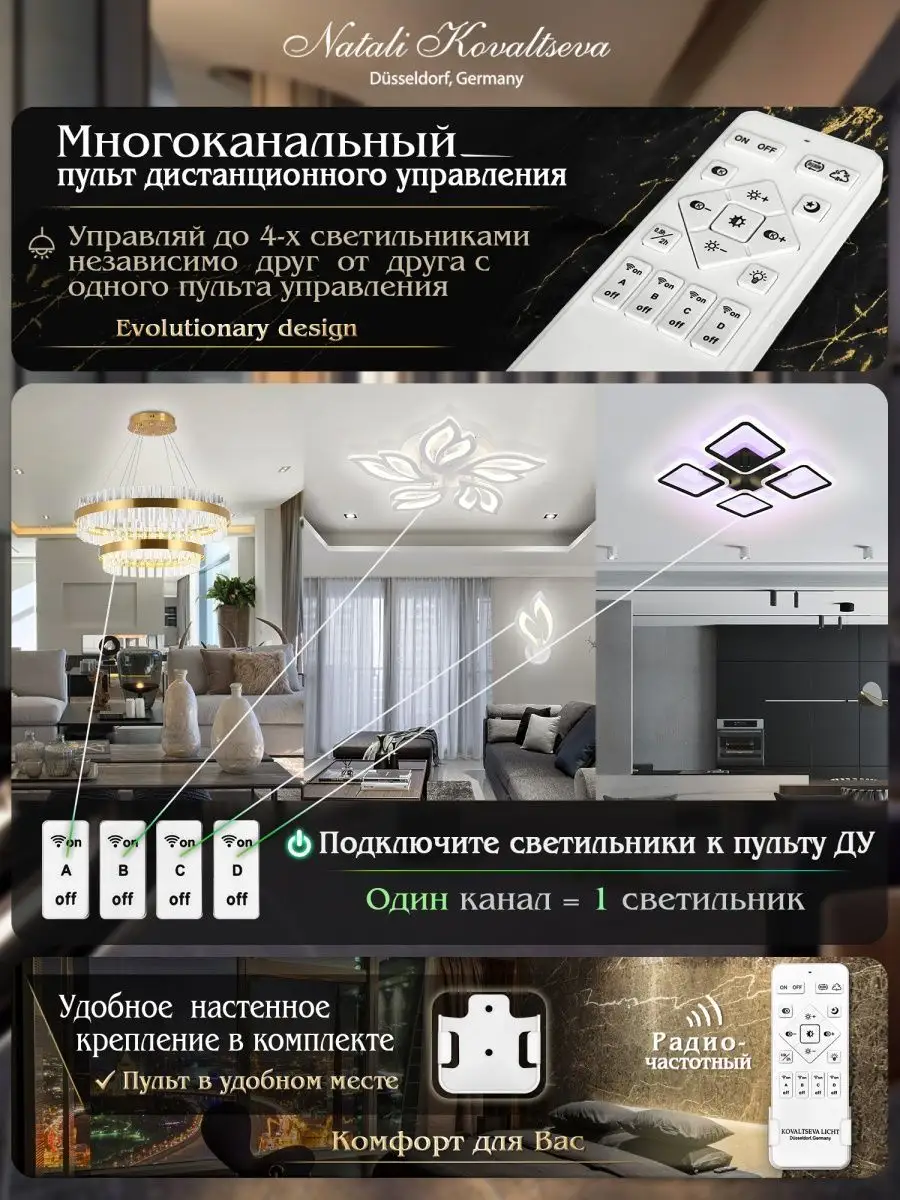 Пульт управления для светодиодных люстр, бра LED Natali Kovaltseva  147528652 купить за 478 ₽ в интернет-магазине Wildberries