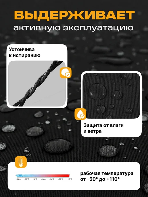 JEONIX Ткань водоотталкивающая Оксфорд 240 PU (3х1.5м) черный, черный, фото 2