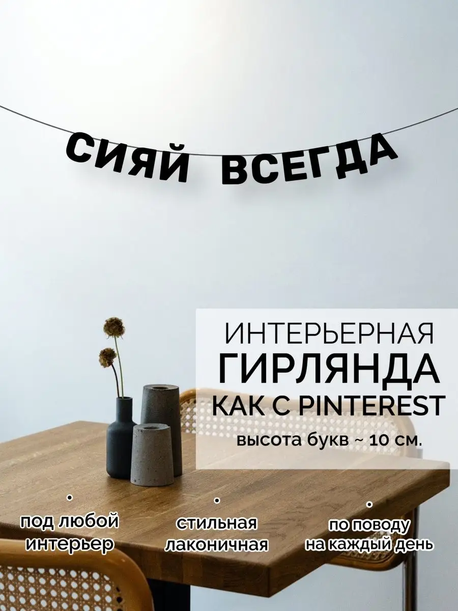 Черные буквы на стену декор KemBerries 147541009 купить в интернет-магазине  Wildberries