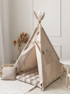 Вигвам с ковриком шалаш детский Tipi.room 147546720 купить за 5 997 ₽ в интернет-магазине Wildberries