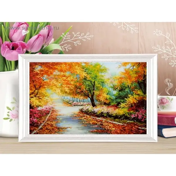 Роспись по холсту "Осенний лес" по номерам