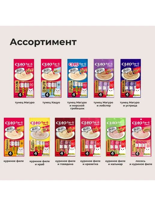 Inaba Ciao Churu пюре для кошек с курицей и креветкой, 56 г, 56 г, фото 7