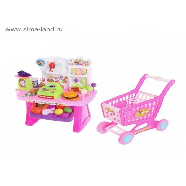 Игровой модуль "Продуктовая лавка" с кассой, прилавком