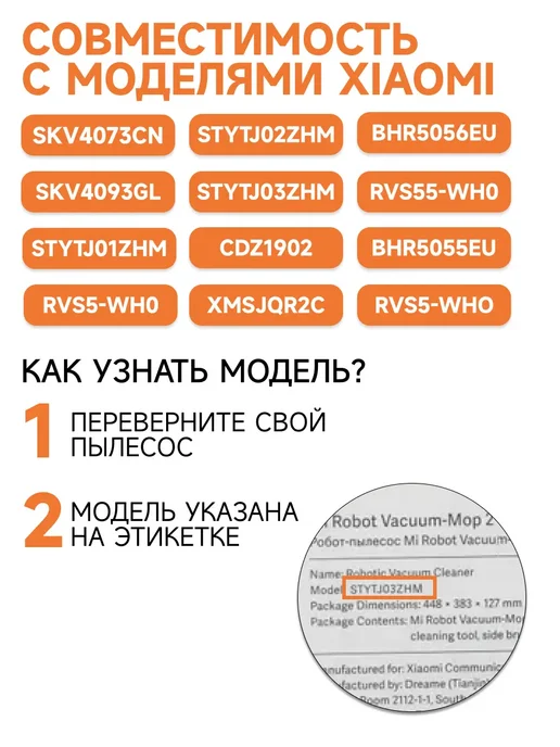 Xiaomi Фильтр для робота пылесоса vacuum mop 1С, F9, 1Т, 2С, белый, фото 7