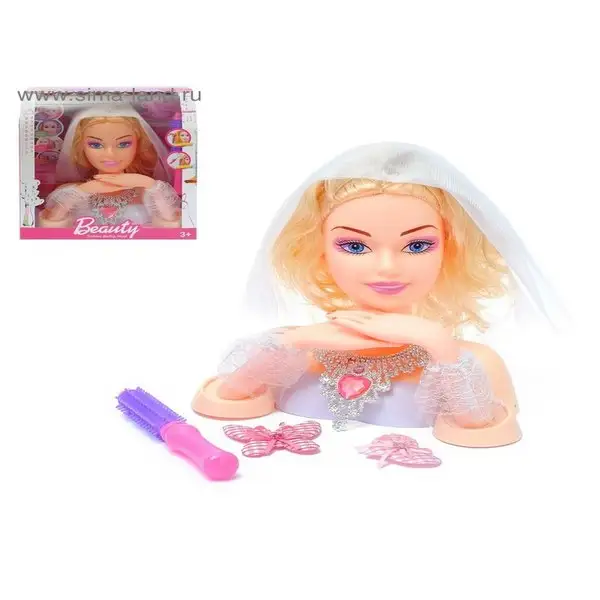 Кукла-манекен для создания причёсок "Невеста" с аксессуарами