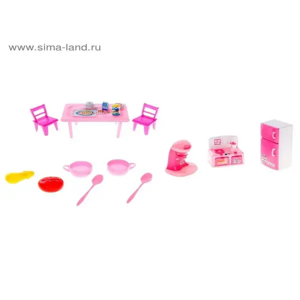 Набор бытовой техники с мебелью для кукол, 18 предметов