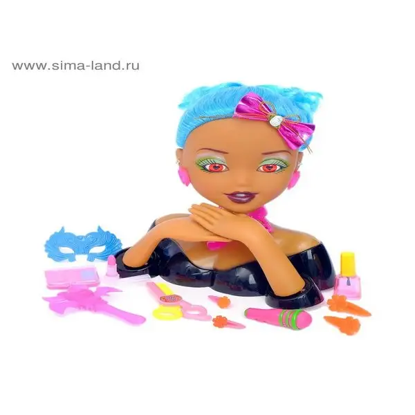 Кукла-манекен для создания причёсок "Красотка" с аксессуарам