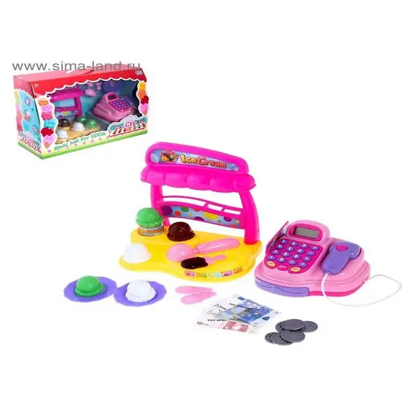 Касса "Магазин мороженого" с аксессуарами