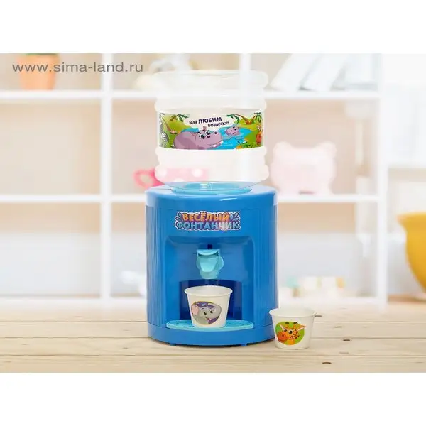 Кулер для малыша Весёлый фонтанчик с бутылкой и стаканчиками