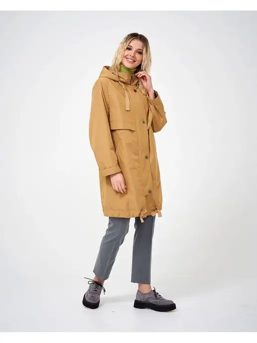 Dixi Coat Плащ летний с капюшоном, желтый, фото 5