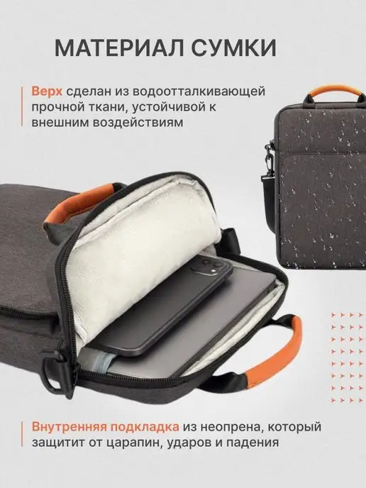 МАРКИНИ Сумка для планшета ноутбука макбука air 13, вариант, фото 5