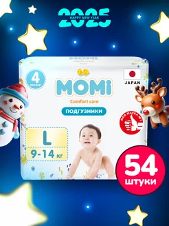 Подгузники COMFORT CARE 4 размер L 9-14 кг, 54 шт Momi 147773058 купить за 1 191 ₽ в интернет-магазине Wildberries