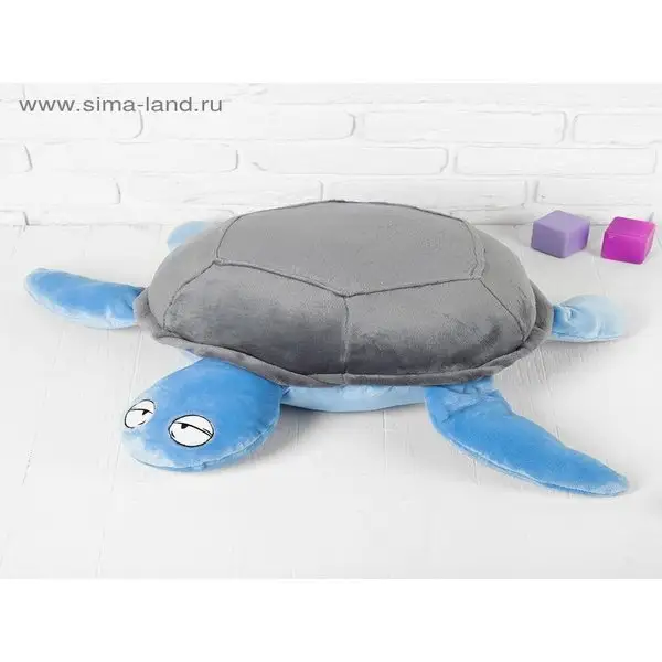 Мягкая игрушка "Черепаха", 62х83 см, цвет серый