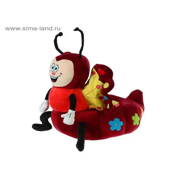 Мягкая игрушка-кресло "Божья коровка", цвет бордовый