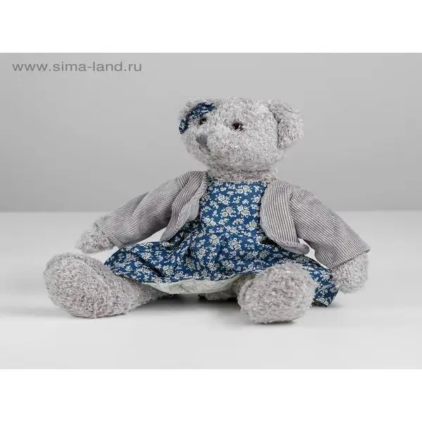 Мягкая игрушка "Мишутка", цвет серый, виды МИКС