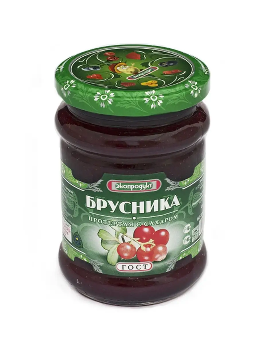 Брусника и Черника дробленная с сахаром ст/б 320 гр Экопродукт 147786015  купить за 555 ₽ в интернет-магазине Wildberries