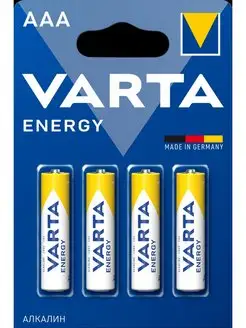 Батарейка алкалиновая Energy AAA LR03 мизинчиковые 1.5В BL4 VARTA 147805442 купить за 223 ₽ в интернет-магазине Wildberries