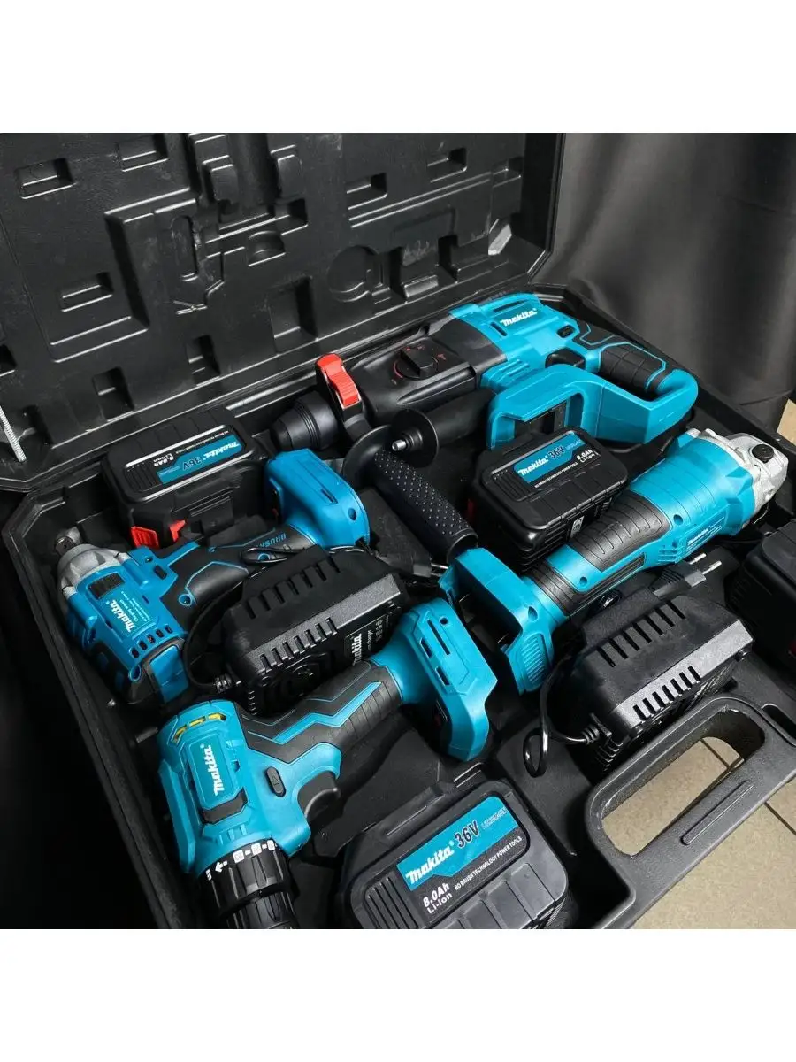 Набор аккумуляторного инструмента Makita 4в1 Makita 147823999 купить в  интернет-магазине Wildberries