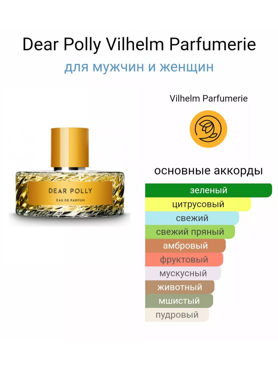 Vilhelm Parfumerie Dear Polly Диа Дорогая Полли Духи Flower Room 147886513  купить за 2 347 ₽ в интернет-магазине Wildberries