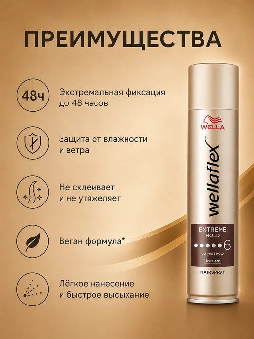 WELLA Лак для волос Extreme Hold №6, 2 шт по 250мл, 2 шт, 250 мл, фото 3