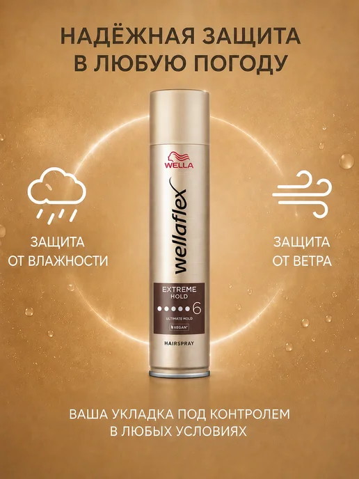 WELLA Лак для волос Extreme Hold №6, 2 шт по 250мл, 2 шт, 250 мл, фото 4