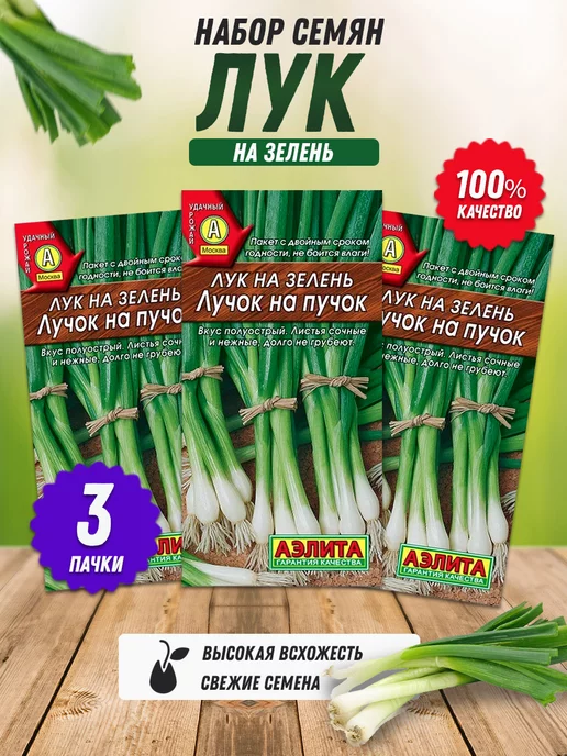 Агрофирма АЭЛИТА Семена лука на перо Лучок - 3 шт, 3 шт, фото 2