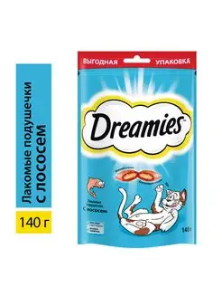 Лакомство для взрослых кошек, с лососем, 140г Dreamies 147969765 купить за 213 ₽ в интернет-магазине Wildberries