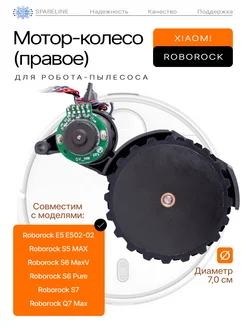 Мотор-колесо (правое) для пылесоса Xiaomi Roborock S5 MAX SPARELINE 147970091 купить за 2 912 ₽ в интернет-магазине Wildberries