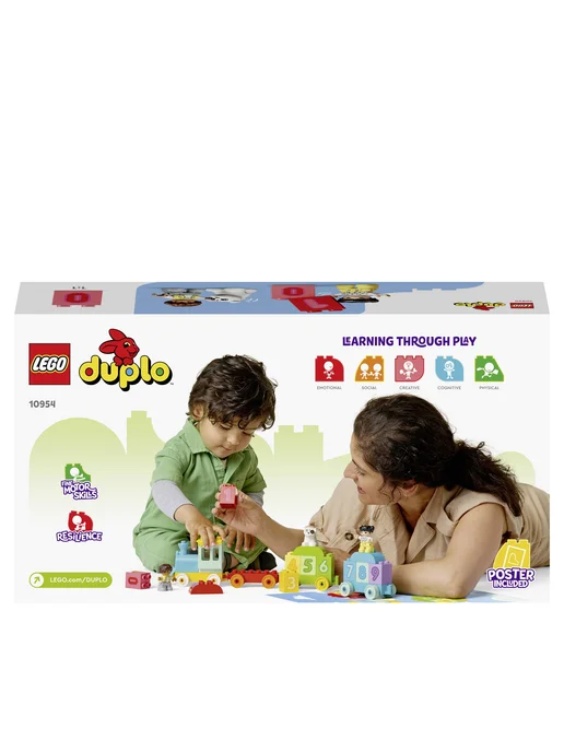 LEGO Конструктор DUPLO 10954 Поезд с цифрами-учимся считать, голубой, фото 2