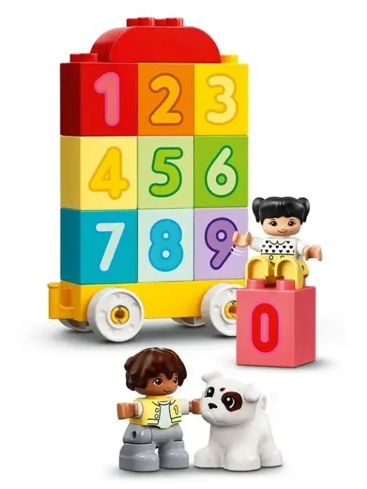 LEGO Конструктор DUPLO 10954 Поезд с цифрами-учимся считать, голубой, фото 4