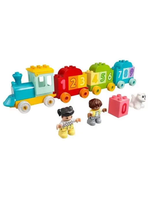 LEGO Конструктор DUPLO 10954 Поезд с цифрами-учимся считать, голубой, фото 5