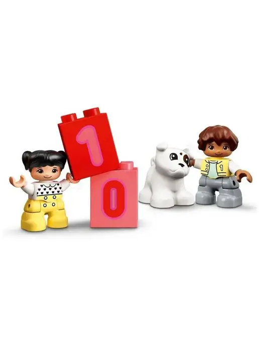 LEGO Конструктор DUPLO 10954 Поезд с цифрами-учимся считать, голубой, фото 8