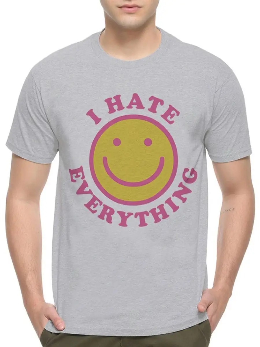 Футболка с принтом Ненавижу / I hate everything / Мужской DreamShirts  Studio 147978464 купить за 1 392 ₽ в интернет-магазине Wildberries