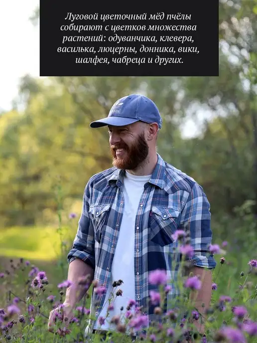 Добрый пасечник Луговой-цветочный мед густой 450 г, 450 г, фото 2
