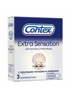 Презервативы №3 Extra Sensation с крупными точками, 3 шт Contex 148037331 купить за 499 ₽ в интернет-магазине Wildberries