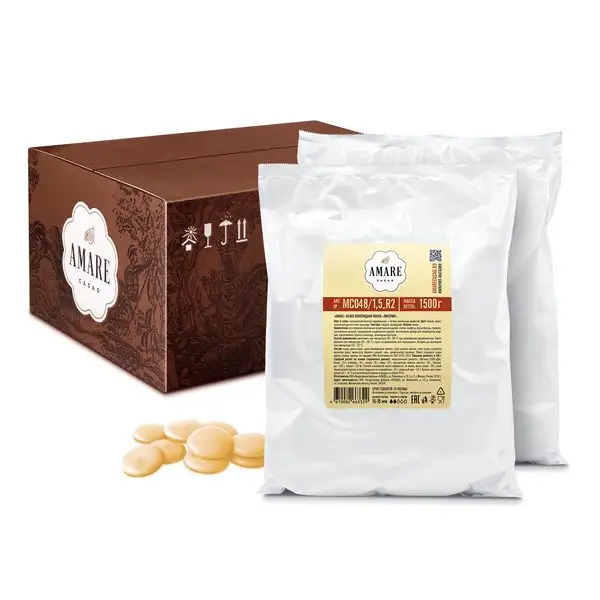 Amare шоколад белый "Либерия", капли 5,5 мм