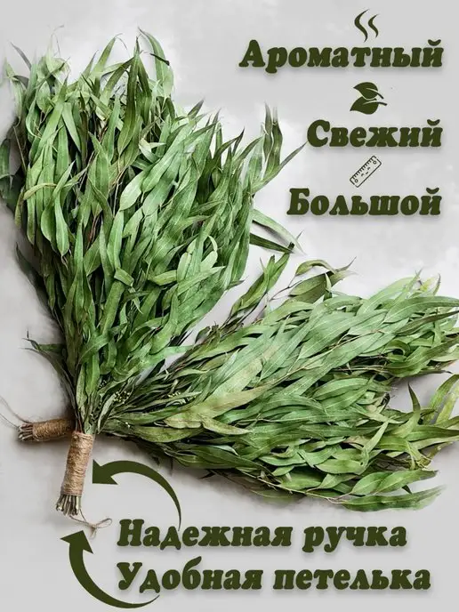 Домашний-Очаг Эвкалипт Веник для бани и сауны Эвкалиптовый 2 штуки, вариант, фото 4