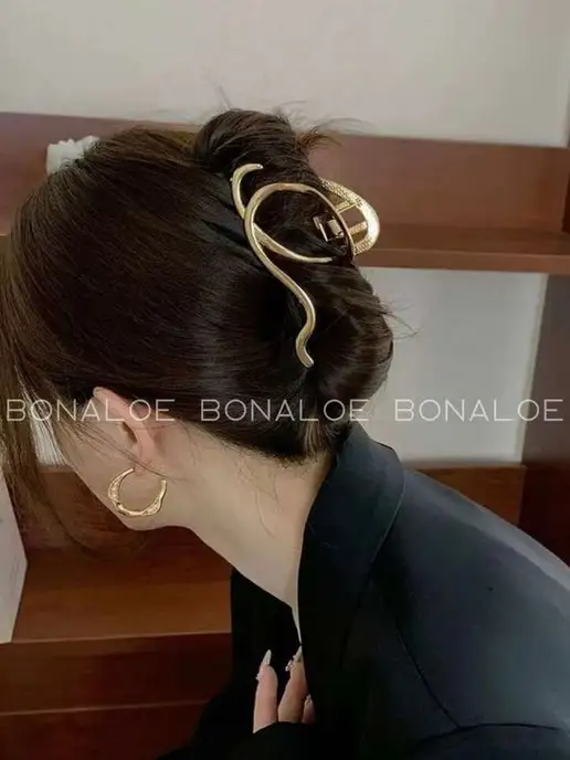 BonAloe Крабик для волос большой, желтый, фото 7