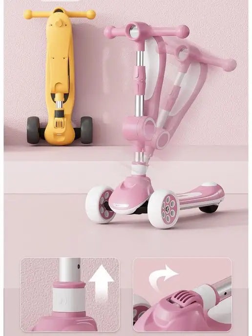 Sportsbaby Трехколесный самокат беговел MS-943 Dream, розовый, фото 7