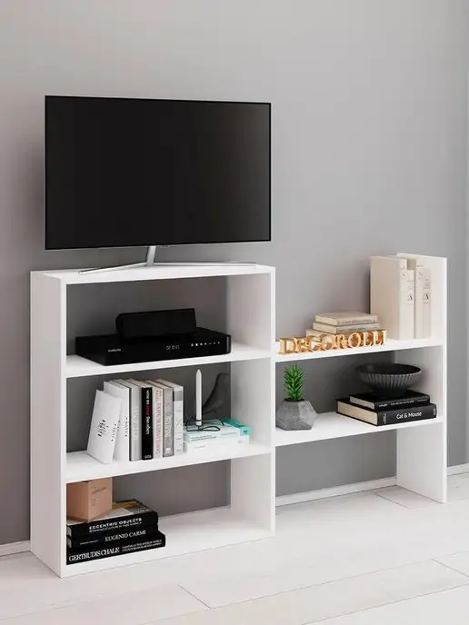 DECOROLLI Тумба под ТВ для телевизора, белый