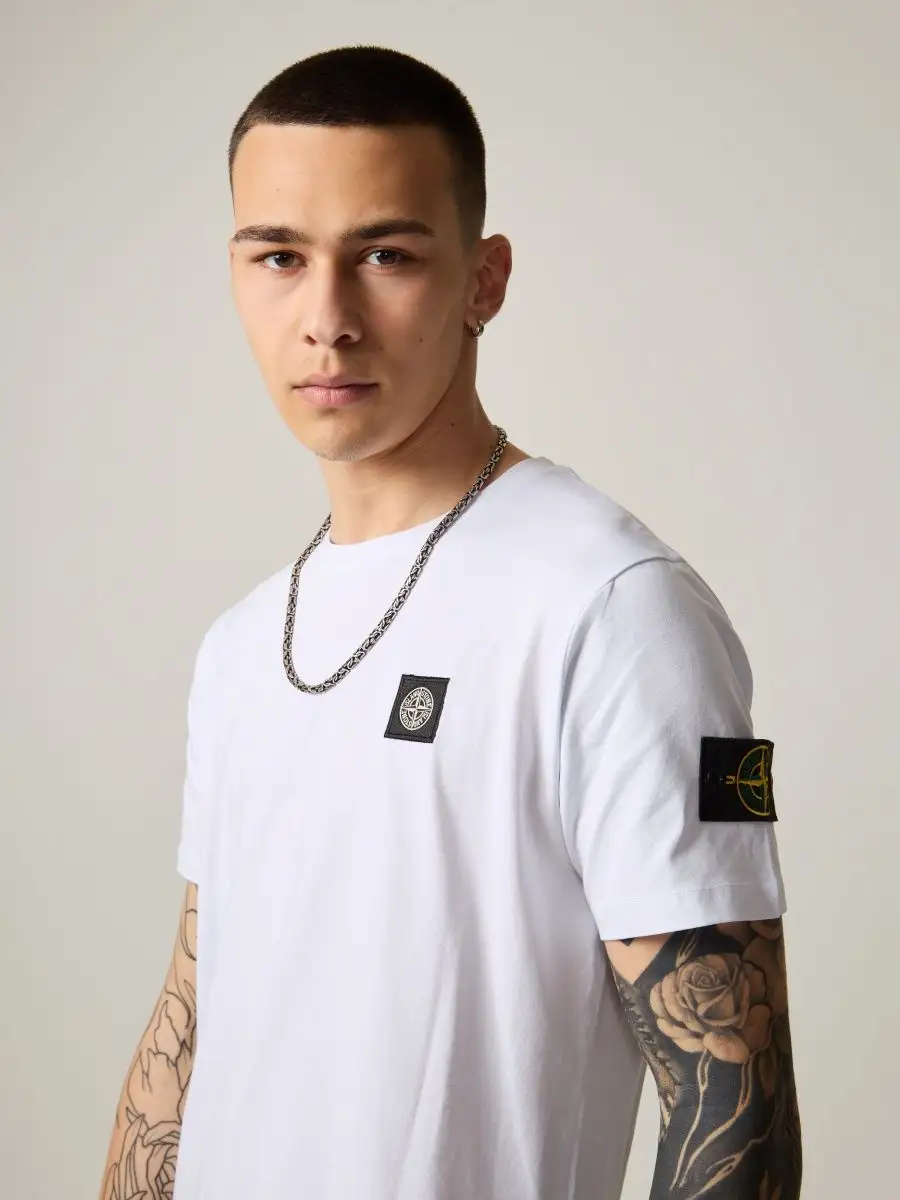 Купить Футболку Stone Island С Патчем