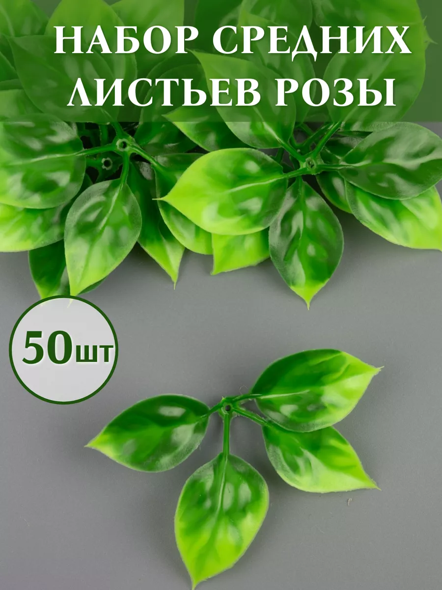 Лист розы 6 листов маленькая дырка L 20см. в 1кг до шт, 1лист р в Москве по доступным ценам