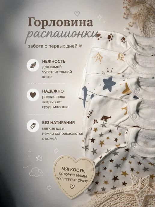 Cosines Распашонки для новорожденных набор комплект, вариант, фото 8